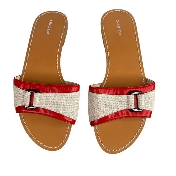 LANDS' END Flat Sandals Size 7B - Picture 1 of 7